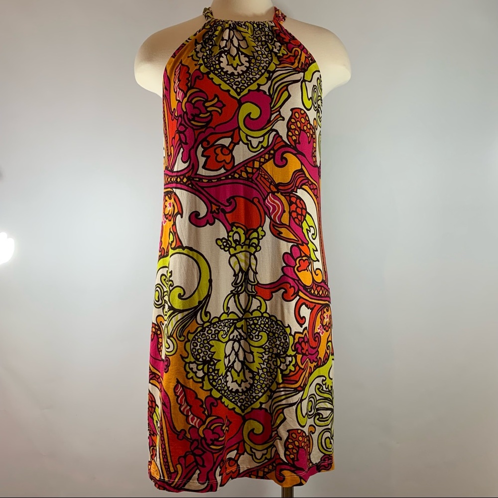 Trina Turk Rancho Halter Dress Small Paisley Lined